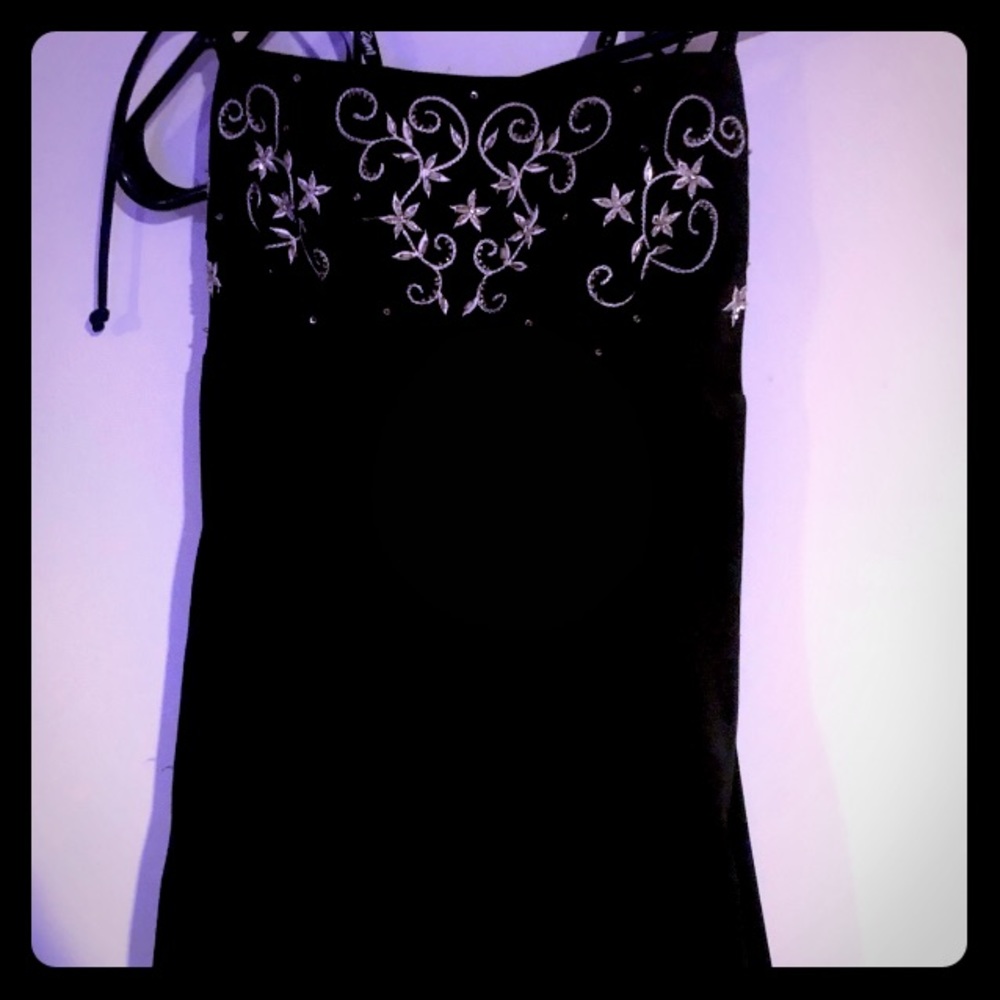 Black ball gown